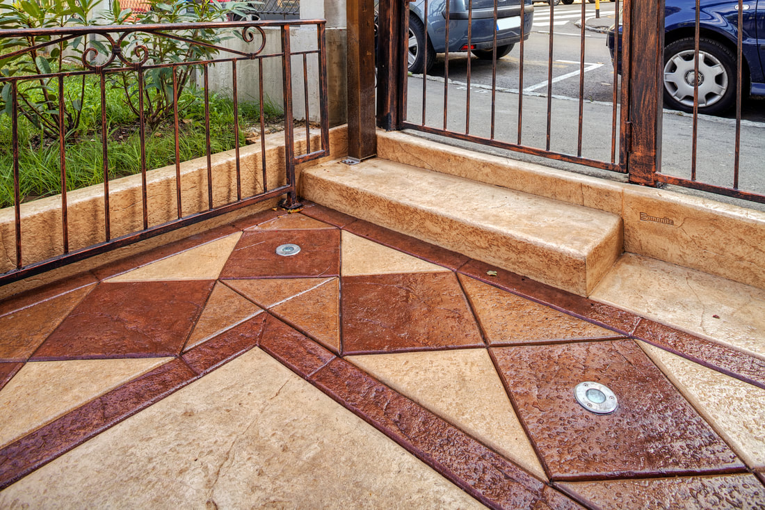 Stamped concrete in Aboite Township
