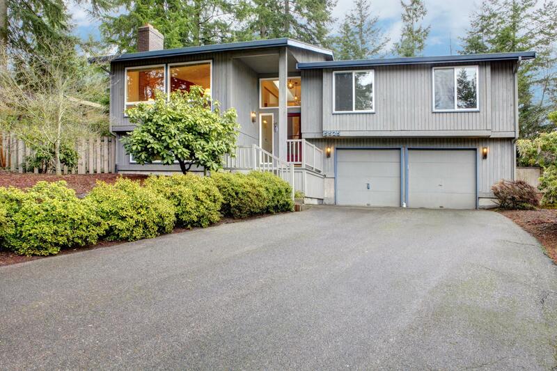 Driveway with extended parking area