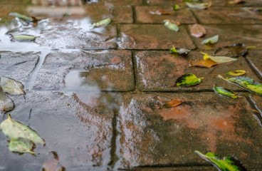 Waterproof outer coating stamped concrete